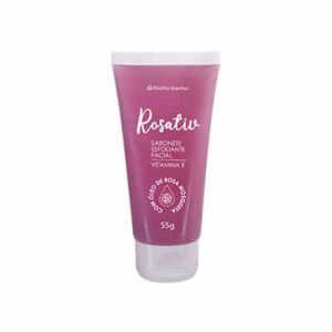 Sabonete esfoliante facial com Óleo de Rosa Mosqueta e Vitamina E - 55 g