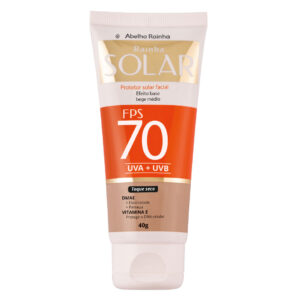 Protetor solar facial cor de base Bege Médio  FPS 70 - 40 g