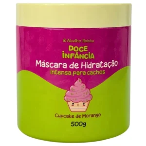 DOCE INF?NCIA - MASCARA CAPILAR DE HIDRATACAO INTENSA PARA CACHOS CUPCAKE DE MORANGO 500ML